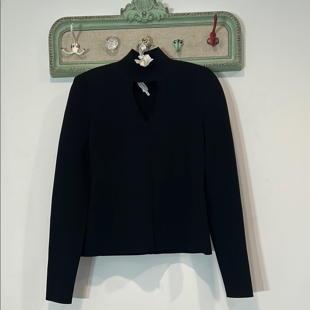 Proenza Schouler Elegant Black Women's Bodycon long sleeve Top medium